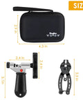 Pro Grade Bike Chain Repair Tool Kit With Mini Master Link Pliers, Chain Breaker Splitter case and tools dimensions