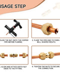 4 Pack 1/4 And 3/8 Inch Copper Pipe Connectors Weld Free Hvac Couplings With Flare Nuts used in installation steps for AC repairs.