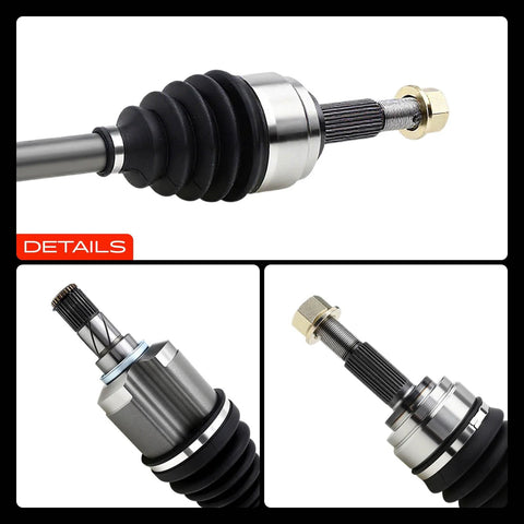 Close-up of CV Axle Shaft Assembly For Nissan Sentra 2007 2008 2009 2010 2011 2012 Front Left Driver Side Automatic CVT 2.0L Replacement