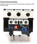 Front view of Thermal Overload Relay 30 93A 690V For Motor Protection With 1NO1NC Auxiliary Contacts AC 50 60Hz Plug And Play Installation