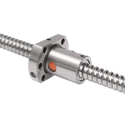 Close-up of 12mm Ball Screw SFU1204 Anti Backlash With Nut, 850mm Length, 4mm Lead, Standard BK BF10 End Machining