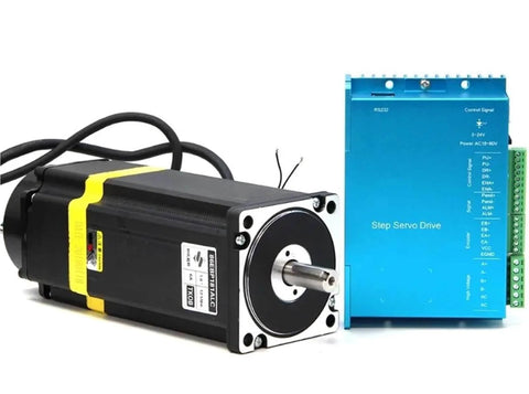 Hard Hitting Closed-Loop Stepper Servo Motor With Digital Display Drive, 12.5 Nm Torque, 1000 Line Encoder, Brake Included