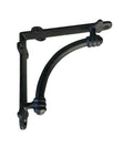 Heavy Duty Black Cast Iron Shelf Brackets Set Of Four, 5.5 X 1.2 X 5.5 Inches, half round style bracket close-up