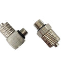Heavy Duty Brass Pneumatic Quick Connectors Fit M3 To M6 Threads And 3mm 6mm Air Tubing, showcasing durable design and screw lock features.