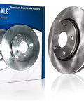Bolt-On Brake Kit With Front 11.65 Inch Rotors, Rear 11.46 Inch Rotors And Ceramic Pads For 2013-2025 Nissan Altima Sedans Replacement Front And Rear Brake System, Fits Manual Parking Brake Models, showing two disc rotors.