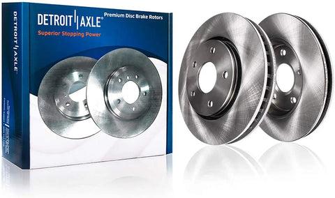 Bolt-On Brake Kit With Front 11.65 Inch Rotors, Rear 11.46 Inch Rotors And Ceramic Pads For 2013-2025 Nissan Altima Sedans Replacement Front And Rear Brake System, Fits Manual Parking Brake Models, showing two disc rotors.