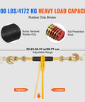 Heavy Duty Chain And Binder Kit For Truck Tie Downs And Hauling, 3/8 To 1/2 Inch Ratchet Load Binders With 9200 Lbs Working Load Limit diagram