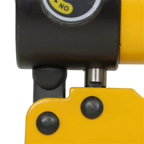 Close-up of the rugged drive bolt on a 10 Ton Hydraulic Knockout Hole Punch Driver Kit for One Half to Two Inch Electrical Conduit Holes.