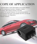 Plug And Play Ac To Dc Car Cigarette Lighter Adapter Converter, 120V To 12V Universal Wall Plug Extender, power adapter with red light