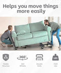 Heavy Duty Hardwood Furniture Moving Dolly Two Pack, 1320 Lb Dynamic Capacity with 2000 Lb Static Strength, 18 Inch By 30 Inch in use.