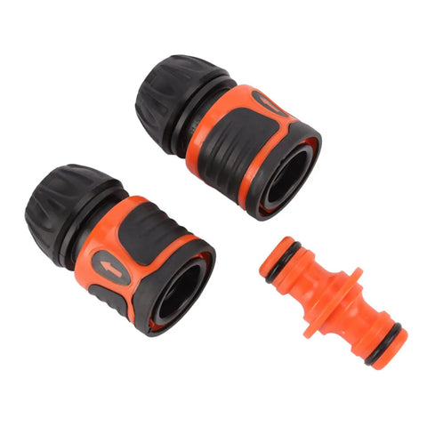 Super Easy Garden Hose Quick Connectors Upgrade Your Watering Game With Durable Abs Plastic Pipe Adapter Fitting Kit For 12 Inch Irrigation And Repair No Fuss Installation For Sprayers And Sprinklers. ABS quick connector kit, 1/2 inch, for garden hose repair