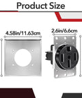 Nema 14-50R Straight Blade Receptacle, 50 Amp 125/250V Electric Vehicle Socket For Rvs, showing size dimensions and details.