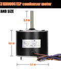 1/4 HP Condenser Fan Motor Replacement For Goodman Central AC Units 208 230V 1 Speed 830 RPM Permanently Sealed 3 Wire