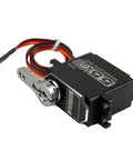 Hella Tough High Torque Digital Servo Featuring A Brushless Motor And Solid Metal Gears For IP67 Waterproof Durability And Sick RC Performance, side view with connector.