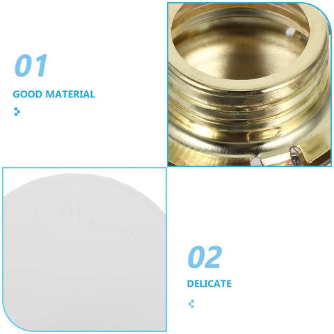 Concealed Premium Quality Fire Sprinkler Covers 2 Pack 3.34 Inch Round Ceiling Rings detailed view of smooth white cover and gold interior.