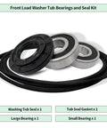 Front Load Washer Tub Bearings And Seal Kit Replacement For Lg Kenmore Models 4036Er2004A featuring large and small bearings with seals.