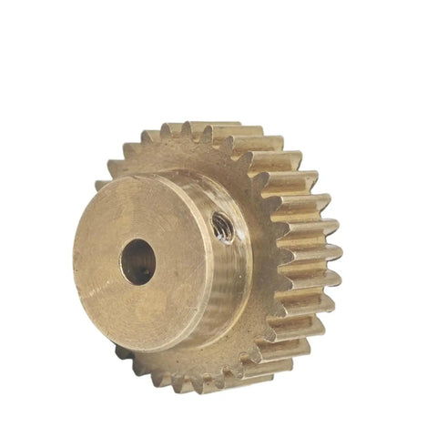 Beefy 0.7 Module Copper Spur Gear With 41 Teeth For Mechanical Transmission And Pinion Shaft 30.1mm Diameter 16mm Bore 12mm Thick