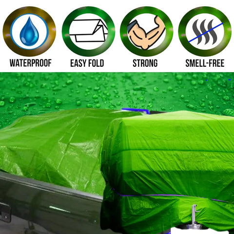 5 Mil Heavy Duty Tarp Cover For Multi Purpose Use Waterproof Weatherproof Car Boat Camping Lime Color 5 By 7 Feet covering vehicle