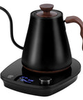 Gooseneck Electric Kettle With Smart Temperature Control, 0.9L Stainless Steel Interior, 1000W Fast Heat, Ideal For Pour Over Coffee And Tea, Boil Water Quick, Black
