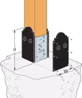 Outdoor Accents Mission Collection Decorative Post Base Cover For 6x6 Posts Wraps Around MPBZ Moment Base illustration