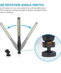 Base rotation angle switch of Bright 800 Lumen LED Work Light With Magnetic Base Rechargeable 3300mAh Battery COB Floodlight
