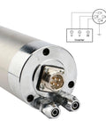 Heavy Duty 800W Water Cooled CNC Spindle Motor Straight Shot Performance For Router Milling with aluminum housing and connectors.
