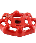 Heavy Duty Red Cast Steel Outdoor Faucet Handle Replacement Round Wheel Valve Spigot Knob for Yard Hose Pipe top view