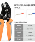 Open Barrel Crimping Tool For Dupont And JST XH VH Connectors 3.96mm 2.54mm 2.5mm Pitch AWG 18 To 28 For Servo Leads