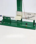 Impact Pendulum Experiment Kit For Physics Class, Durable Metal Construction, Easy Setup shown on a green base with scale