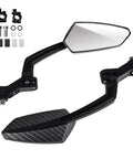 Dope EBike Handlebars Mirror Set, 360 Degree Adjustable Bicycle Rear View Mirrors, 22.2mm Diameter, Black Glass and Frame