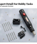 12V Electric Mini Drill Pen With Custom Speed Dial Ergonomic Compact Rotary Tool Lightweight Precision Carving Engraver with bits and grip