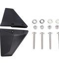 Hydrofoil Stabilizer Fins For 50 To 300 HP Outboard Motors Slash Drag And Bow Rise, black fins with screws and washers