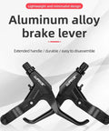 Universal Aluminum Alloy Bicycle Brake Levers For 2.2cm Handlebars With 2.5 Finger And 4 Finger Grips, Dope, Smooth, Responsive Braking