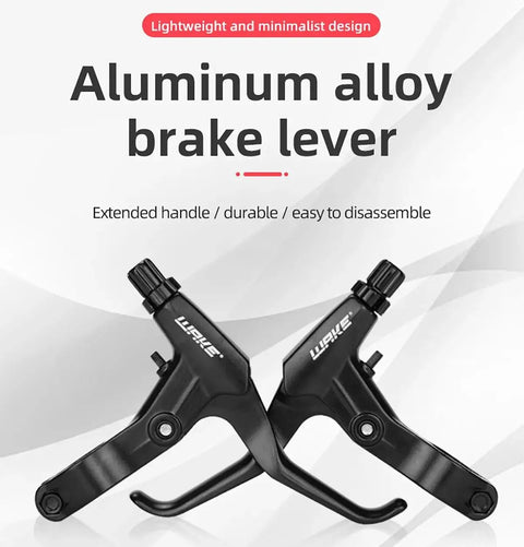 Universal Aluminum Alloy Bicycle Brake Levers For 2.2cm Handlebars With 2.5 Finger And 4 Finger Grips, Dope, Smooth, Responsive Braking