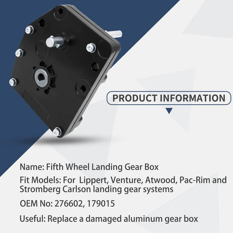 Beefy Aluminum Fifth Wheel Landing Gear Box For RVs And Campers Universal Mount OEM Standard Gearbox For Atwood Pac Rim And Stromberg Carlson
