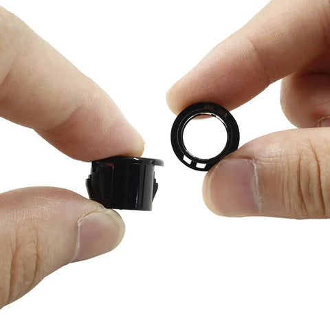 50 Pack Black Cable Snap Bushings 3/8 Inch Hole Diameter Durable Plastic Bushing For Wire Management Cable Harnesses Automotive Marine And DIY Projects installed by hand