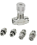 Stb G Three Eighths Inch Hydraulic Flow Control Valve With L08 M14 Connection, alloy steel, 5-piece pack for mini excavators 0.8-2 ton