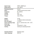 Specifications of Heavy Duty Water Cooled PCB Spindle Motor Using Angular Contact Ball Bearings Axial Preload And Silent Cooling Setup.