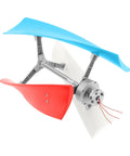 400W 24V Helix Maglev Wind Turbine With Three Blade Controller showing colorful ABS blades and wiring for Off Grid Ready Kit