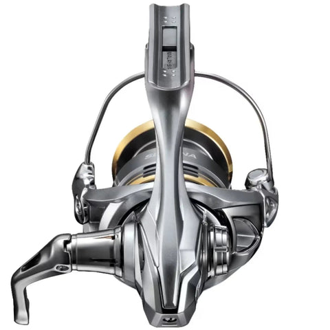 Front view of Sedona C5000XG Spinning Reel with 24.3 lbs max drag and 13.3 lbs practical drag, lightweight 11.2 oz design.