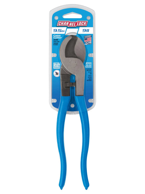 Heavy Duty Cable Cutter 9.5 Inch High Carbon Steel USA Made Cuts Thick Aluminum And Copper For Electricians And DIY Projects Durable Wire Cutting Tool in packaging