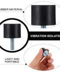 4 Pack Rubber Vibration Isolators Mounts For Engines And Compressors, Heavy Duty Anti Vibration Pads For Equipment Safety, Premium Black Rubber Mounts Built For Tough Industrial Use, black rubber stud mount