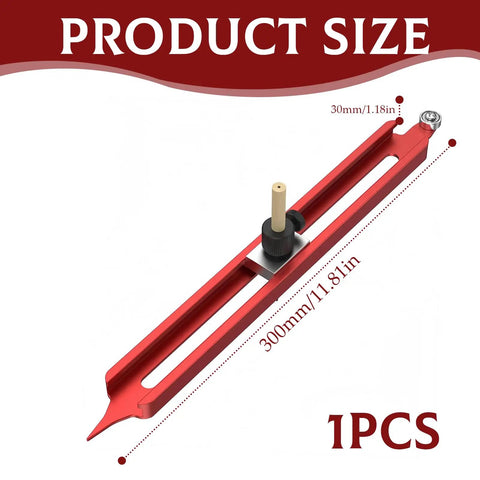 Nail Every Tricky Angle Flawlessly With This Precision Contour Gauge And Scribing Tool Using Dual Pulley Pointers And An Easy Adjustable Barrel For Instant Curve Copying Plus Smooth Edge Work For Zero Hassle Home Builds - 300mm aluminum contour gauge size.