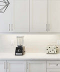 White kitchen with cabinets featuring Two Pack Three And Three Quarter Inch Kitchen Cabinet Handles Brushed Satin Nickel Drawer Pulls