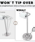Free Standing Toilet Paper Holder With Pivoting Post, Brushed Nickel Finish, Heavy Weighted Base, comparison against similar options