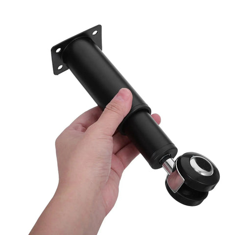 Adjustable Telescoping Metal Desk Legs With Swivel Casters For Heavy Furniture Leveling Feet Fits Cabinets Sofas Beds Desks And Dressers Replacement Sturdy Glide Feet For Easy Height Adjustment And Rock Solid Support black metal leg with swivel caster and mounting plate, hand held