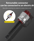 Retractable connector for electric drills, featured in Badass Multifunction Electric Wire Stripper And Crimper Tool Kit.