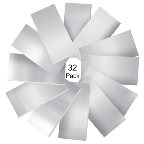 32 Pack 6061 T6 Aluminum Welding Coupons Kit, One Eighth Inch Thick, 2 By 4 Inch Plates For MIG TIG Stick MMA Arc Brazing Practice