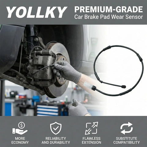 Front brake pad wear sensor for BMW Mini Cooper Countryman Paceman; sensor cable shown near brake caliper and rotor