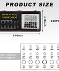 O Ring Pro Grade Assortment Kit 225 Pcs 18 Sizes Heat And Oil Resistant NBR Rubber Sealing Gaskets in storage box